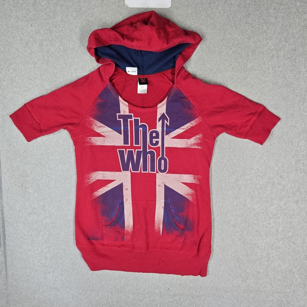 The Who Women Hoodie JUNIOR XXL (19) Red Graphic Band Indie Sleaze Logo READ